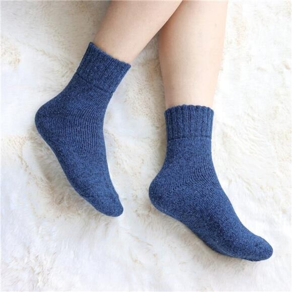 Wool Socks for Women, 5 Pairs of Warm Winter Cozy Thermal Thick Socks Gifts - Picture 7 of 8